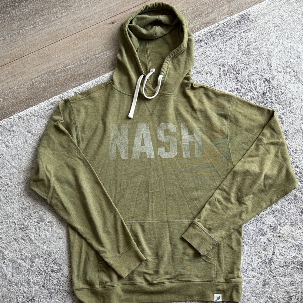 Unwind by League Olive Green NASH Hooded Pullover Sweatshirt